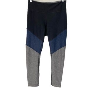 Outdoor Voices- black, dark blue and dark grey leggings with pocket- medium